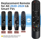 Magic Remote for LG-Smart-TV-Remote-Control-Replacement with Pointer and Voice Function,Compatible with LG 2021/2022/2023/2024 UHD OLED QNED NanoCell 4K 8K Smart TV